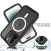 Compatible avec le chargement Magsafe, coques transparentes résistantes aux chocs, protection d'écran intégrée, coque de protection robuste en TPU pour iPhone 15 Pro max, 15 Plus 6,7 pouces, 15/15 Pro 6.1