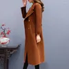 Trench-Coats pour femmes automne féminine 2024 Fashion Cashmere Coat Femmes coréennes lointain Version de la longueur polyvalente