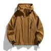 Black Camping Jacket Men Windbreak Coat Plus Size 8XL Fashion Casual Waterproof Male Solid Color Outerwear Big 240122