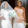 Stijlvolle Afrikaanse Meisjes Zeemeermin Bruidsmeisjes Jurken Voor Bruiloft Elegant Satijnen Pailletten Kralen Bruidsmeisje Jurken Aso Ebi Plus Size Vrouwen Lange Formele Feestjurk CL3257