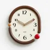 Wall Clocks Non-Ticking Quartz Clock Contemporary Decor For Living Room Or Study Easy To Install