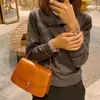 the Row 2024 New Sofia Handbag Fashion Versatile Ladies' Bag Leather Tofu T-shaped Button Organ