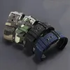 Watch Bands PEIYI Canvas Nylon Watchband 18mm 20mm 22mm 24mm Black Blue Strap Pin Buckle For Men's Sport Accessories229c