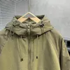 Jachtjassen Heren Winterjas Fleece Kap Dikke Warme Parka Heren Bontjas Mannelijke Herfst Anorak Zwart Vintage Militair