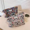 Cosmetic Bags Retro Floral Ladies Vintage Flower Women's Grocery Storage Bag Clutch Purse Makeup Cases Girls Handbags