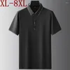 Polos mężczyzn 7xl 8xl 6xl 2024 Lato Lapel Męskie koszule Polo Wysoka jakość swobodne męskie koszulki duże luźne homme