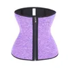 여성 셰이퍼 네오프렌 허리 트레이너 Zip and Hook Corset Women Slimming Purple Blue Body Korset Shapewear