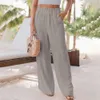 Designer Kvinnokläder Summer New Women's Casual Slim Stretch Candy Color Pencil Flare Camp Pants Fashion Ruffle Edge Patch Bag Wide Leg Pants Women's PantsBowg