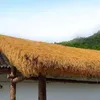 Decorative Flowers Thatched House Tiles Blind Grass Simulation Cover Mexican Straw Roof Fake Artificial Roofing Decor