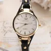 Dropship Women Casual Watches Round Dial Rivet PU Leather Strap Wristwatch Ladies Analog Quartz Watch Gift 240123