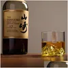 Mugs Japan 3D Mountain Whiskey Glass Glacier Old Fashioned Whisky Rock Glasses Whiskeyglass Wooden Gift Box Vodka Cup Wine Tumbler 220 Dhevu