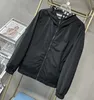Xadrez designer jaqueta masculina manga longa com capuz jaquetas de luxo reversível blusão masculino casaco