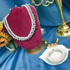 HABITOO – ensemble collier et boucles d'oreilles, magnifique naturel, perle de culture d'eau douce blanche, Bracelet en Jade vert, bijoux en Zircon cubique, cadeau pour femmes, 8-9mm