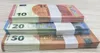 Skopiuj pieniądze rzeczywiste 1: 2 kraje rozmiar drukowane kreatywne euro funty portfel Portfel mody dolara torebka karty dzieci dzieci rosną