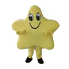 2024 Shiny Yellow Star Head Costume della mascotte Personaggio dei cartoni animati Carnevale Unisex Halloween Carnevale Adulti Festa di compleanno Fancy Outfit per Uomini Donne