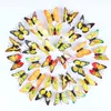 500 pièces/sac PVC 6cm simulation papillon créatif coloré décoration réfrigérateur mur 3D autocollant avec magnétique/autocollant/broche papillon P246