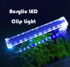 Iluminações de cristal aquário clipe suporte iluminação LED pequeno mini economia de energia para água grama tanque de peixes