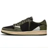 2024 Authentic Fragment 1 Low Reverse Mocha Travis Shoes High Sail Military Blue Dark Mocha WMNS Canary Golf Olive Black Phantom Cactus Jacks Scotts Sneakers With Box