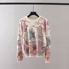 2024 Herfst Winter Designer Dames Afdrukken Truien Roze Kleding Top Trui Ronde Hals Gebreid Casual Leuke Dierenprint Truien Met Lange Mouwen