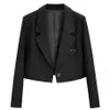 Fashion Casual Women Blazers Designer Suit Retro Jacket Single Button Långärmning Kontor Rockar Lyxkvinnor Lämpliga kläder