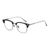 Óculos de sol quadros retângulo semi sem aro mulheres prescrição óculos homens óptico miopia óculos quadro masculino óculos de grau