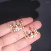 Bagues de cluster exquis luxe rouge bleu zircon couronne couleur or antique château anneau réglable pour les femmes bijoux cadeaux