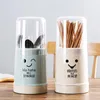 Keukenopslag Nordic Eenvoudige Transparante Eetstokjes Doos Cartoon Effen Container Stofkap Kleur Pantry Organizer