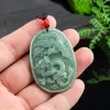 Pendants Jia Le/HandCarved/Jade Dragon and Phoenix Emerald Necklace Pendant Fine Jewelry Men And Women Accessories Couples Amulets Gift