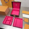 Caja de bolsos de diseñador, caja de reloj de cuero para mujer, organizador de lujo para hombre, caja de almacenamiento de joyería, bandeja de anillos de moda para mujer de 3 tamaños, estuche de cosméticos