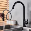 Kitchen Faucets 304 Stainless Steel Pull Faucet And Cold Induction Gold Black Brushed Touch