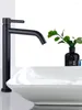 Bathroom Sink Faucets Black Deck Mounted Basin Mixer Tap Vessel Faucet Cold Water For