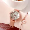 Women's high-grade sense light luxury fashion simple scale belt waterproof quartz watch