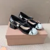 Dress Shoes Fashion Round Head High Heels Womens Pearl Wedding Bridesmaid Spring Ladies Shoe Mary Jane