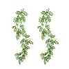 Decorative Flowers 2pcs Simulation Eucalyptus Willow Vine Spring Easter Family Wedding Decoration Rattan Green Plants Artificial Leaf Wreath