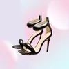 Fashion Gianvito 105 -см каблуки на каблуках сандалии Skyhigh для женщин для женщин летние роскошные дизайнерские обувь золотой теленок