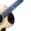 Guitare acoustique incrustée de coquille d'ormeau en bois massif de la série Sj de 40 "