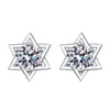 Stud Earrings 0.5CT D Color Moissanite VVS1 Clarity Round Diamond 18K White Gold S925 Sterling Silver Earrings for Men Women