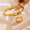 c h High-end Hand-polished Electroplated Diamond Bracelet Simple Couple Ring