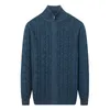 Arrivée épaissie 100% pur cachemire Cardigan hommes surdimensionné hiver col roulé décontracté ordinateur tricoté pull de grande taille S-6XL 240124