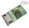 Melhor 3a cópia em dinheiro real 1: 2 tamanhos de festas suprimentos de imóvel euro filmes de trabalho note de papel de novo brinquedos 10 20 50 100 200 500 moeda falsa segunda -feira eubck