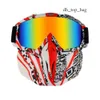 Skidglasögon Skidåkning Mask Mask Winter Snowmobile Skiing Goggles Windproof Skiing Glass Motocross Solglasögon med munfilter Skidglasögon 5159