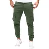 Männer Hosen Herren Mode Freizeit Sport Einfarbig Tasche Krawatte Overalls Fallschirm Für Männer11