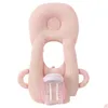 Oreillers infantile bébé filles auto-alimentation oreiller d'allaitement ushape avec sac de bouteille fixe double oreilles poignée accessoire né drop livraison k dhtuj