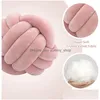Cushion/Decorative Pillow Cushiondecorative Inyahome Soft Knot Ball Pillows Round Throw Cushion Kids Home Decoration P Knotted Handm Dhqss
