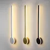 Wall Lamps Contemporary Decorative Background Bedroom Bedside Gold Linear Metal LED Lights Lamp