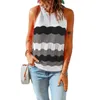 Women's Vests Pius Size Knitted Women Vest All-match Patchwork Striped Design Top Slim Comfortable Summer Tops Tank Clothes