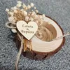 Personlig träljushållare Favor Tag Rustic Wedding Tack Gift Wood Tealight Holders 240125