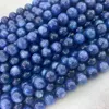 Pierres précieuses en vrac 6mm 8mm 10mm, perles en pierre de Kyanite bleu clair, pierres précieuses naturelles, bricolage pour la fabrication de bijoux, brin 15 pouces, vente en gros!