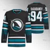 San Jose 2023-24 Sharks Cali Fin 3. Schwarzes Trikot Tomas Hertl Mario Ferraro Logan Couture Mackenzie Blackwood Filip Zadina Mikael Granlund Justin Bailey Luke Kunin