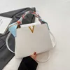 Cross Body 2024 New Lychee Vee Inlaid Gold Edge Tote Bag Light Luxury Handbag sling one Shoulder Crossbody Large Capacity Women's